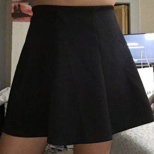 Black Mini Pleated Skirt